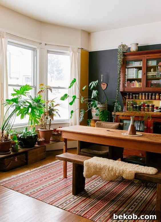 Infuse your boho chic dining room with a sense of wanderlust using tribal patterns. Explore how global-inspired rugs, throw pillows, and textiles add exotic charm and depth to your decor.