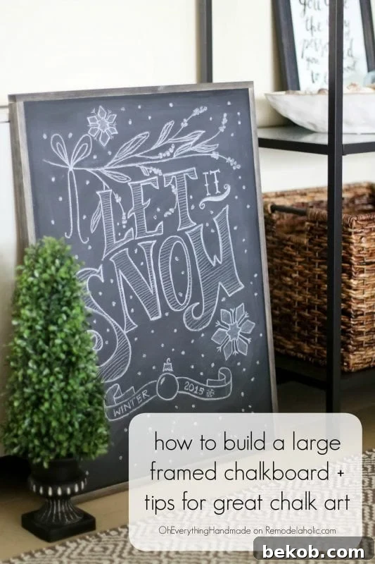 Creating Customizable Chalkboard Signs 17 Framed Chalkboard Tips