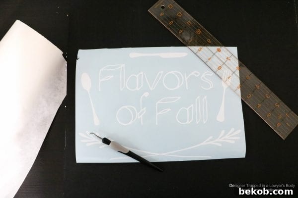 Applying Transfer Tape to Vinyl