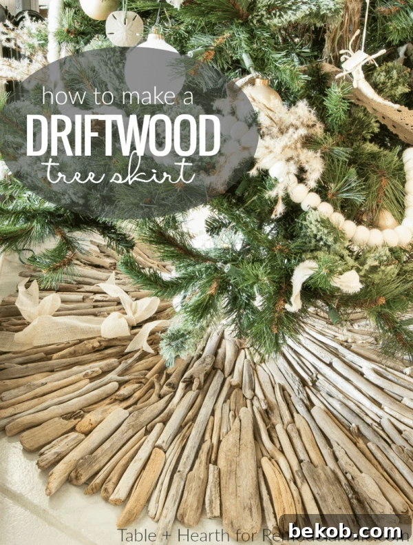 How To Make A Coastal Driftwood Christmas Tree Skirt Remodelaholic 2