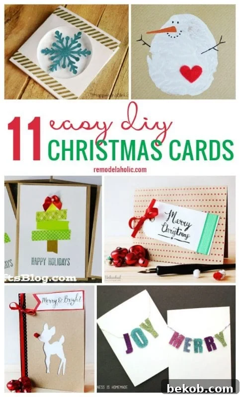 Simple Christmas Card Crafts to Make This Year 14 Easy DIY Christmas Cards