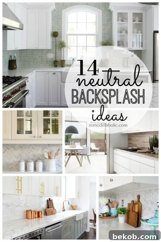 14 Neutral Backsplash Ideas Featured On Remodelaholic