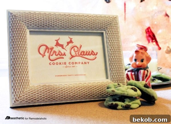 Mrs. Claus Cookie Company Printable: Vintage Christmas Kitchen Decor and Treat Labels