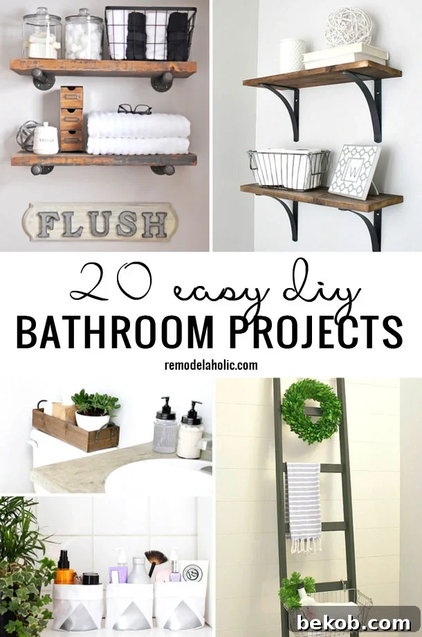 Variety of DIY Bathroom Projects