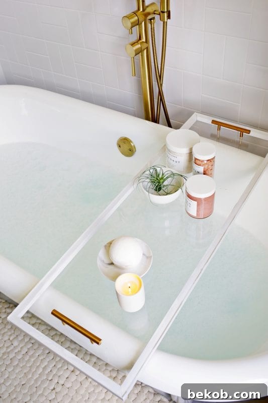 Lucite Bathtub Caddy DIY