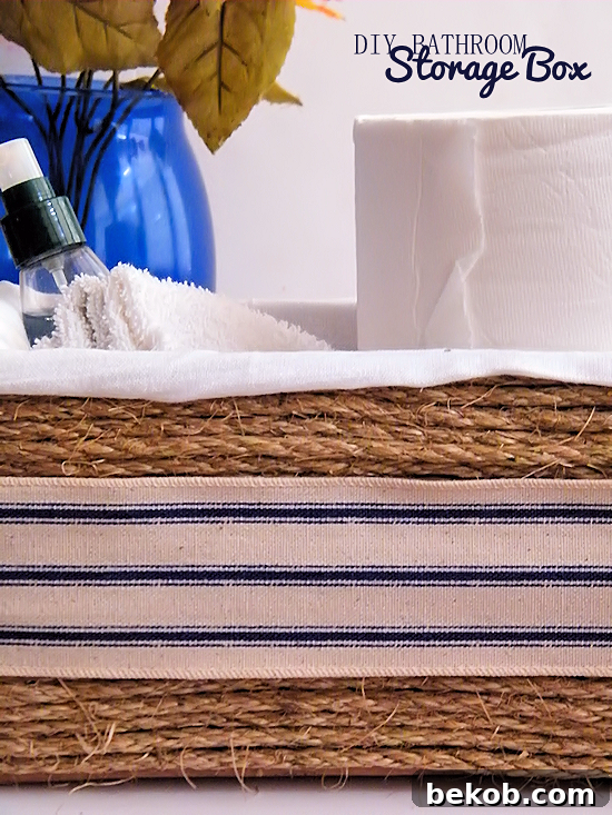Rope-Wrapped DIY Storage Box