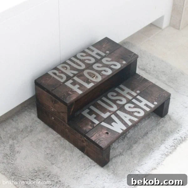 Super Simple Kid’s DIY 2×4 Wooden Step Stool