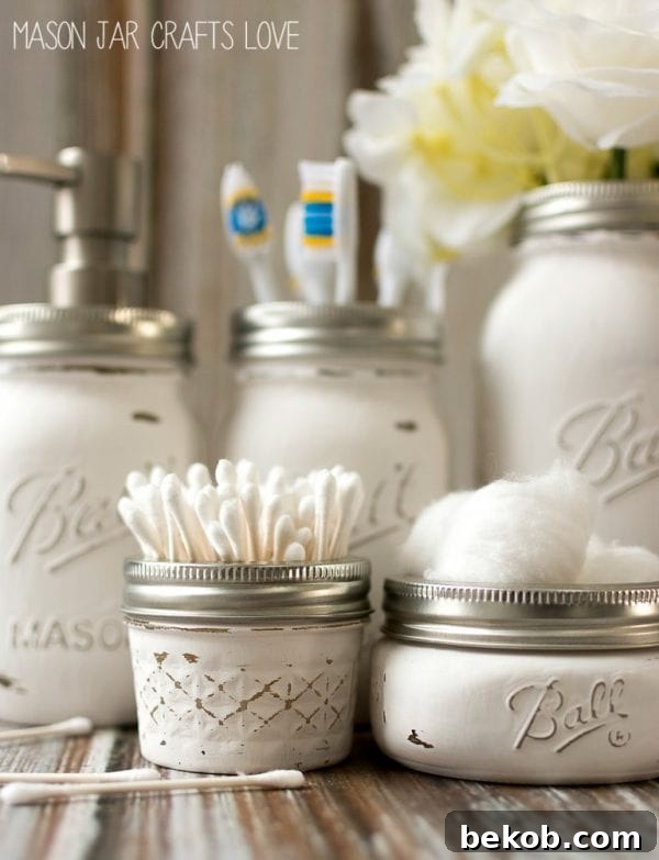 Mason Jar Bathroom Storage & Accessories
