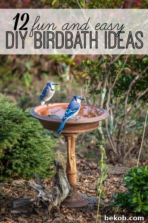 A beautifully crafted DIY bird bath made from repurposed materials, showcasing a charming aesthetic.